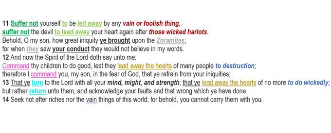 Book of Mormon Chiasmus Alma 39 11-14